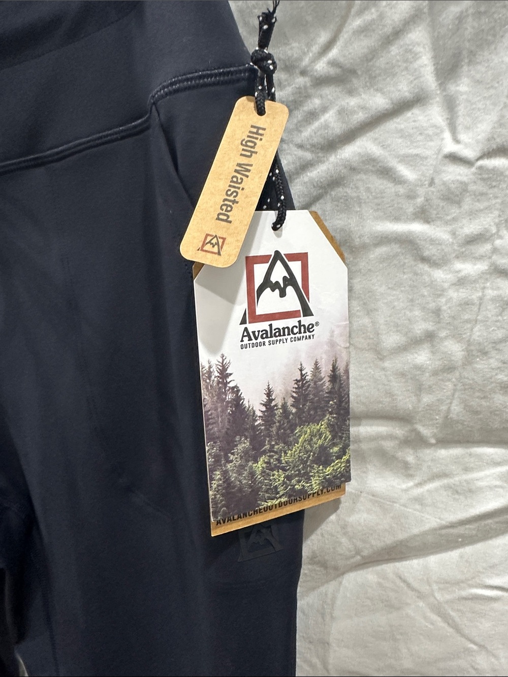 Avalanche Black High Waisted Leggings - Picture 3 of 7